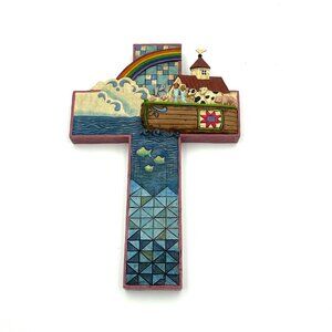 Jim Shore Large Noah's Ark Cross Wall Decor